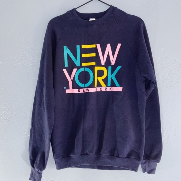 Vintage 90s New York Sweater Size Large - Picture 2 of 6